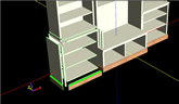 eCabinet Systems uses rich, three-dimensional graphics in its design area. Detailed solid model cabinet images reflect every aspect of the design. As changes are made, you can move, rotate, zoom and explode the image to make sure design details are exactly what you want.