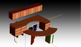 eCabinet Systems uses rich, three-dimensional graphics in its design area. Detailed solid model cabinet images reflect every aspect of the design. As changes are made, you can move, rotate, zoom and explode the image to make sure design details are exactly what you want.