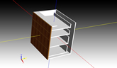 eCabinet Systems uses rich, three-dimensional graphics in its design area. Detailed solid model cabinet images reflect every aspect of the design. As changes are made, you can move, rotate, zoom and explode the image to make sure design details are exactly what you want.