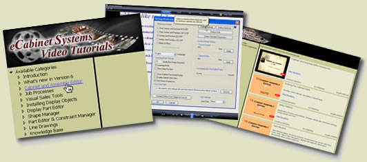 eCabinet Systems Online Training Screens